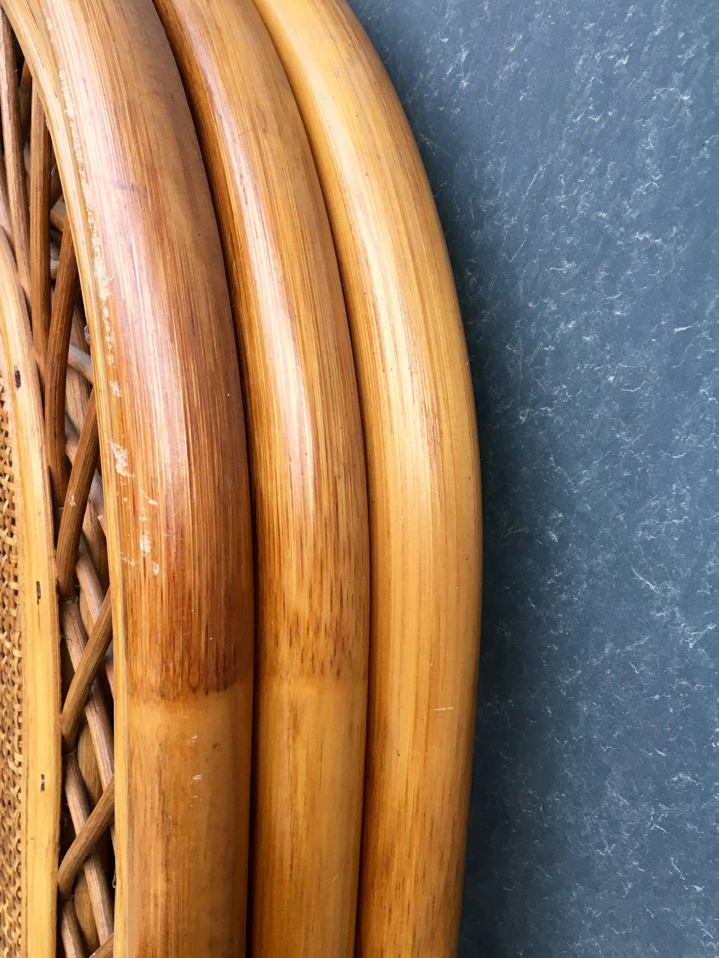 Wicker and rattan screen