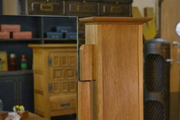 Wall shelf with adjustable mirror by Guillerme et Chambron for Votre Maison 1960's