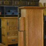 Wall shelf with adjustable mirror by Guillerme et Chambron for Votre Maison 1960's