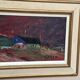 Original Swedish Oil on Panel – “Huts” – Vintage & Framed – 77 × 41 cm
