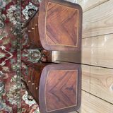 Pair of Louis XV bedside tables in marquetry