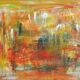 Peinture contemporaine "Une ville - II", huile sur toile de Mette Birckner, 2005