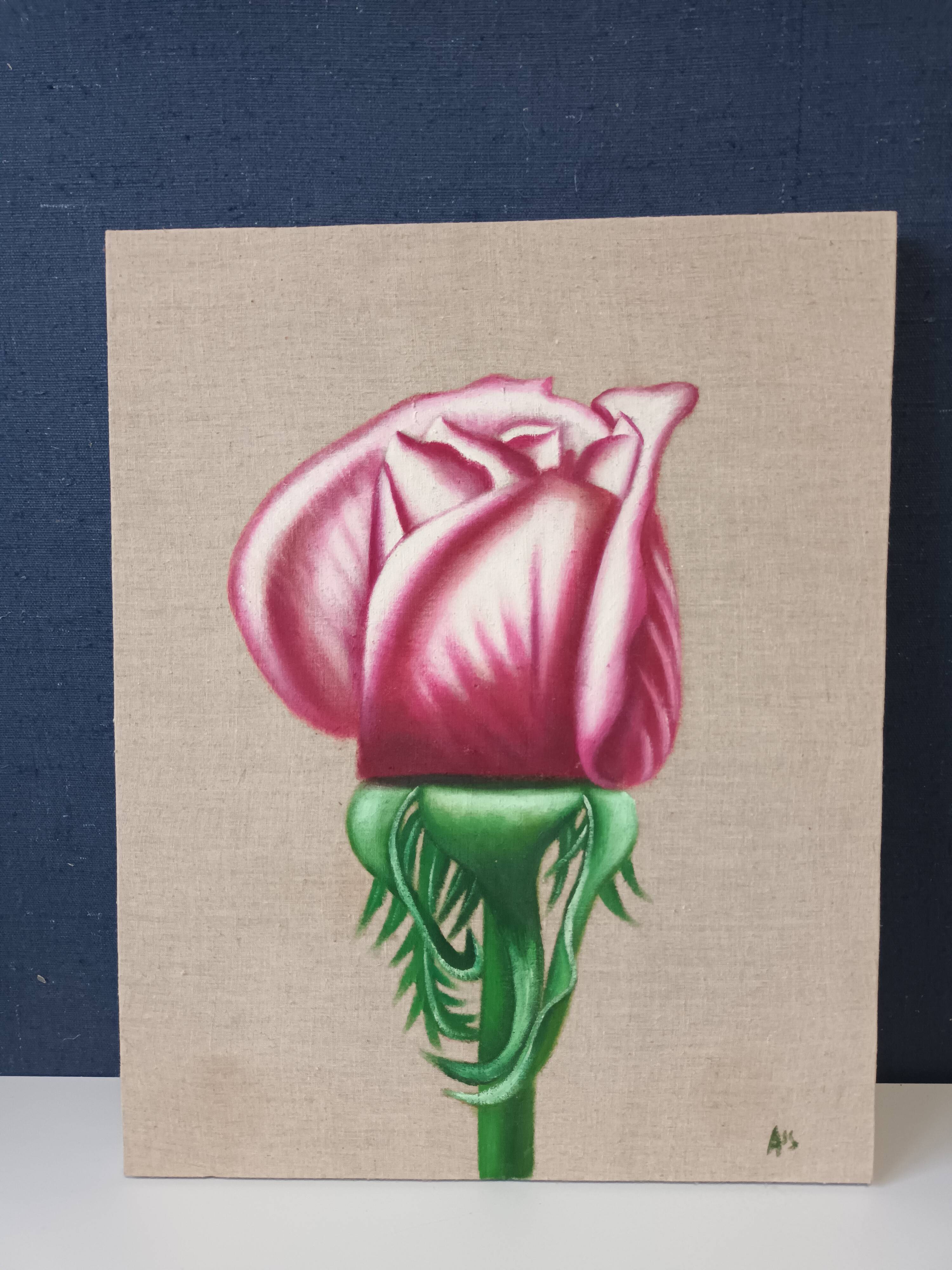 Pair of floral canvas