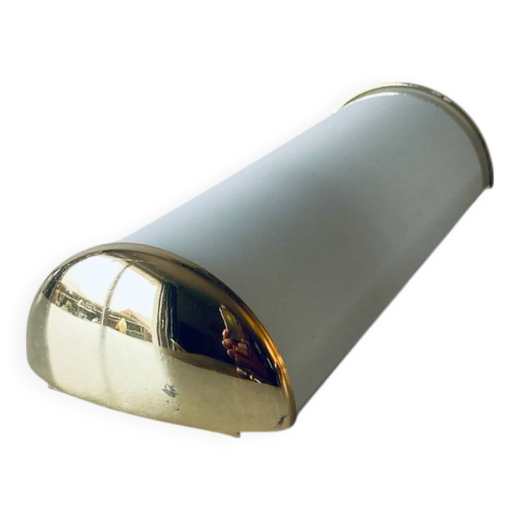 Brass and glass wall light