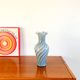 large vase in blue and white opaline Murano style 60s-70s