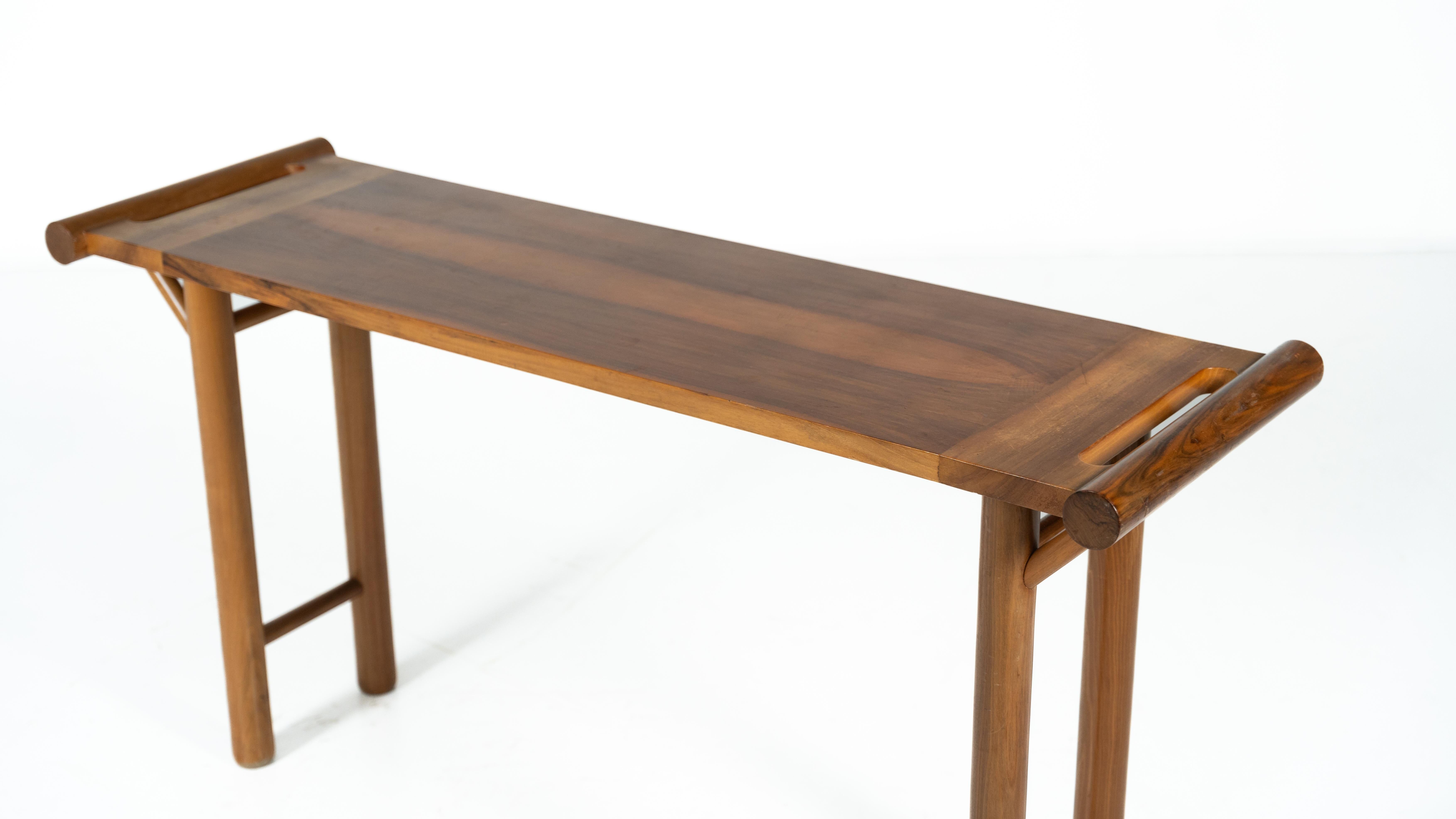 Mid-century console, walnut, Italy, 1970s