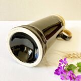Enameled ceramic bottle with handle