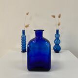 Cobalt blue glass vase bottle