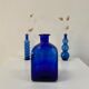 Cobalt blue glass vase bottle