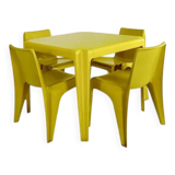 Table and 4 chairs by Helmut Bätzner for Bofinger
