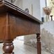 Table de ferme ou table de drapier noyer massif 1900