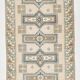 3x6 Cream Blue Oriental Vintage Rug, 109x187Cm