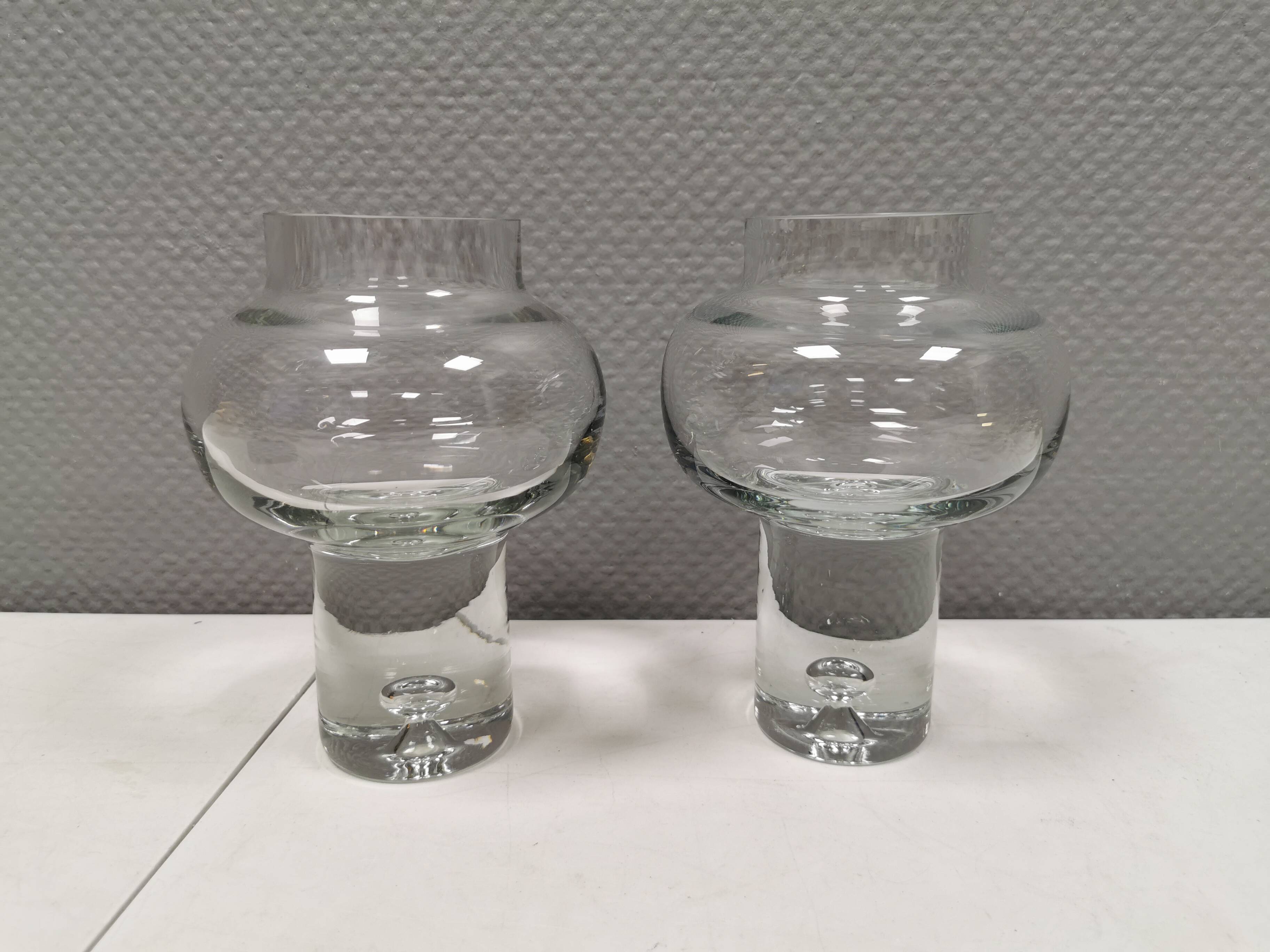 Two crystal glass vases from Polish Krosno glass