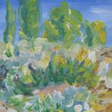 Vintage landscape painting