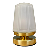 Vintage art deco globe table lamp in frosted glass