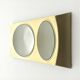 Italian UFO Wall Mirror, Flexible Ivory Plastic, Vintage Space Age Design,