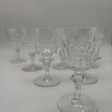 10 Baccarat Glasses, Model Picadilly, France, Crystal Stemmed Glasses