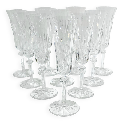 Saint Louis – 10 flûtes à champagne En Cristal modèle Provence
