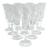 Saint Louis – 10 champagne flutes in crystal, Provence model