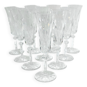 Saint Louis – 10 flûtes à champagne En Cristal modèle Provence