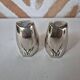 Silver-plated metal owl salt and pepper shakers
