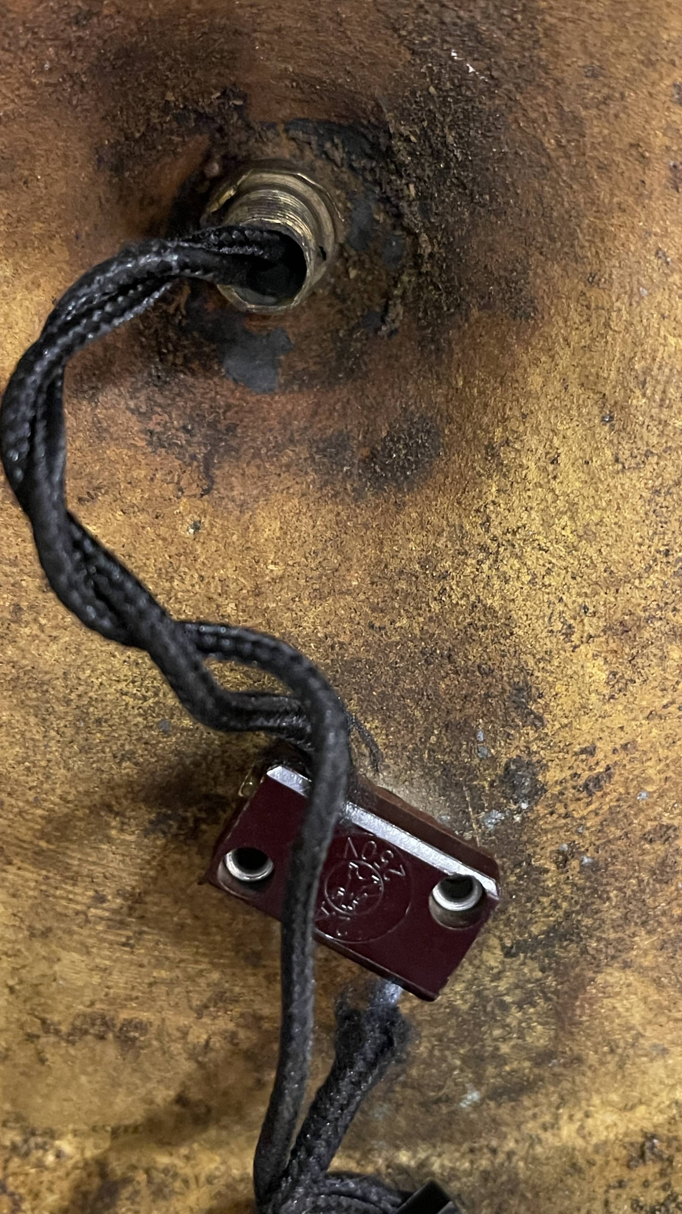 Art deco table lamp, jean perzel (73cm) no. 516 bronze opaline glass 1936