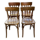 4 dark oak satin bentwood bistro chairs