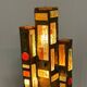 1970s Longobard Floor Lamp – Hammered Glass & Wrought Iron, Italy
