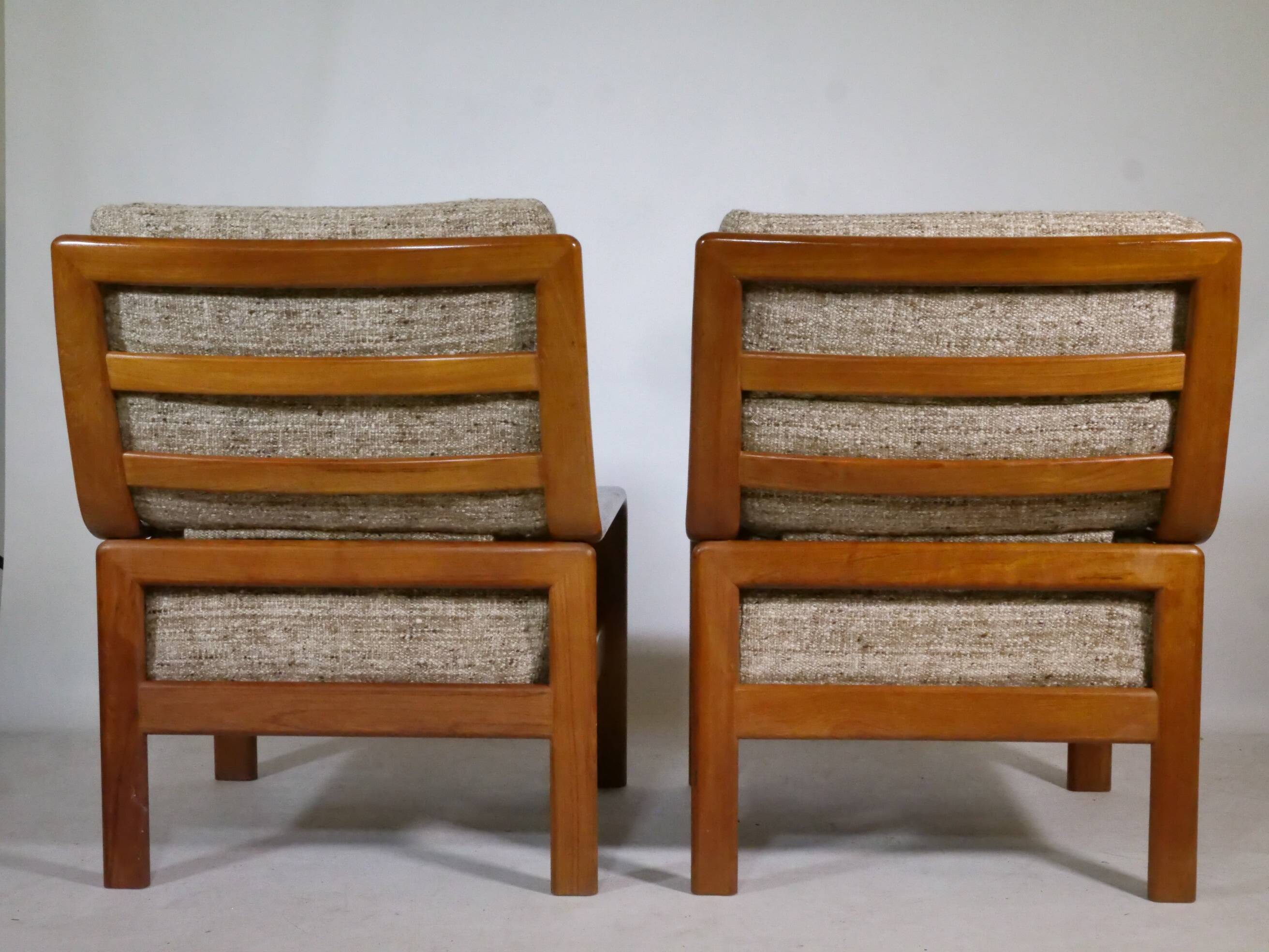 Teak Highback Lounge Chairs by L. Olsen & Søn, Set of 2, Denmark, 1960s