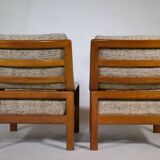 Teak Highback Lounge Chairs by L. Olsen & Søn, Set of 2, Denmark, 1960s