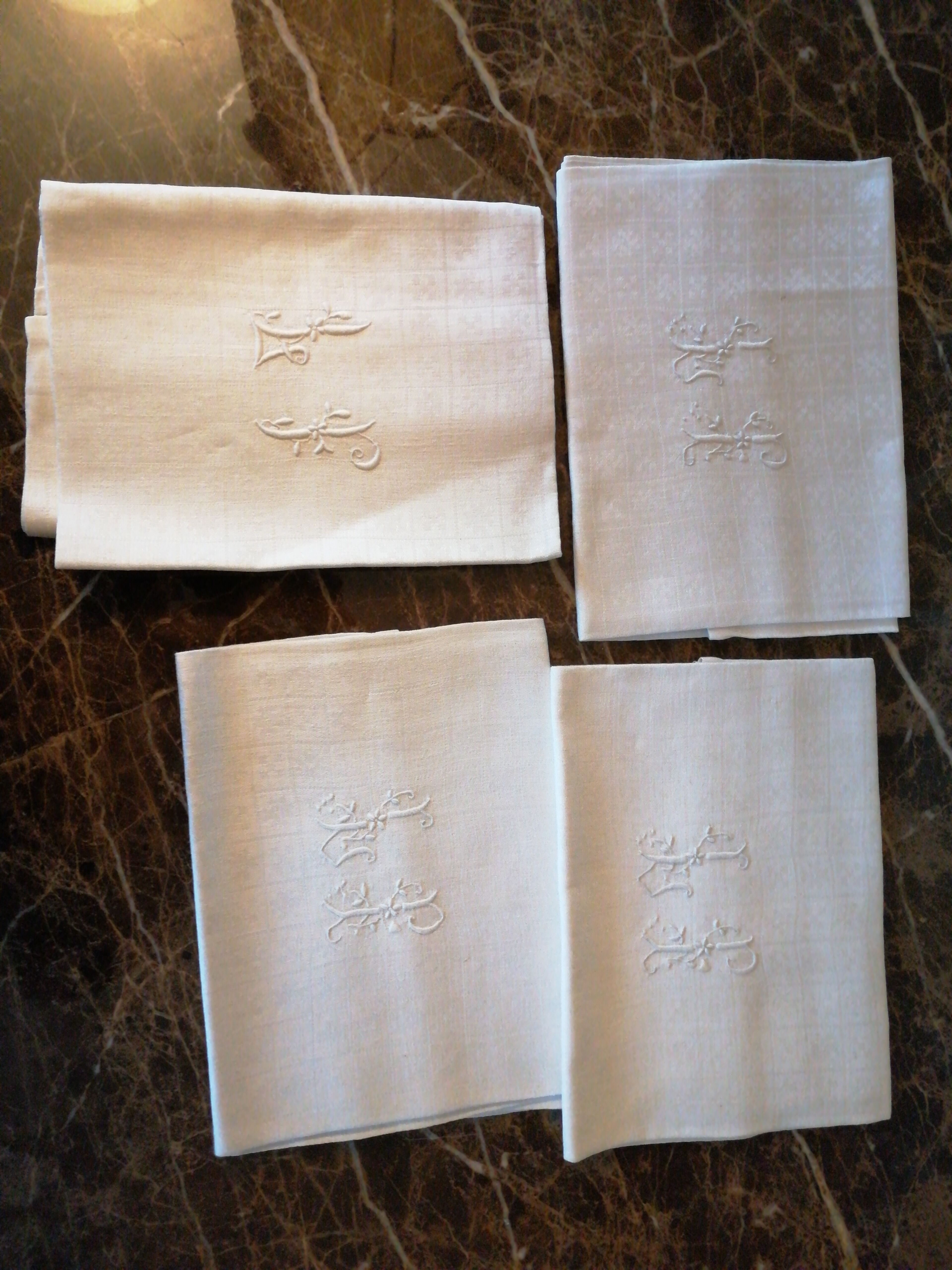 Antique embroidered napkins
