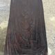 Small stool, black solid teak accent stool wabi-sabi L30 W8.5 H6.
