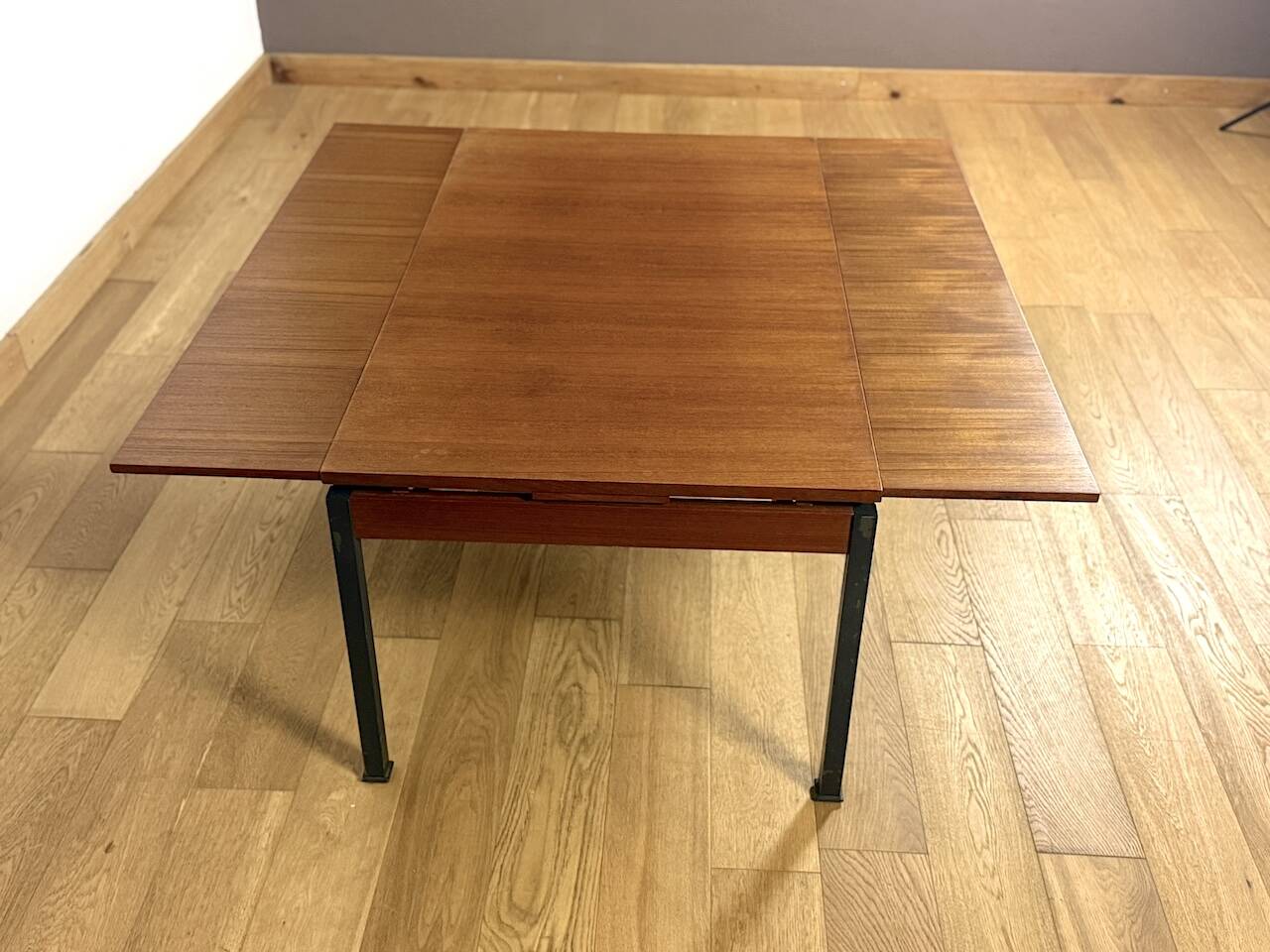 Scandinavian Teak Table Rise / Fall Vintage 1960