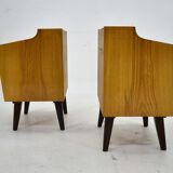 1960s pair of midcentury bedside tables by Mojmir Požár, Czechoslovakia