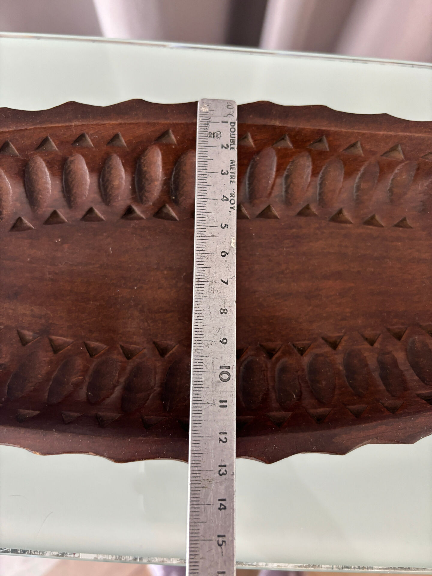 Hand-Carved Brutalist Wooden Centerpiece, 1970s