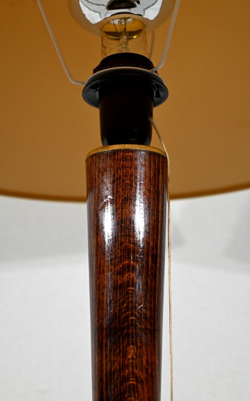 Mahogany and Brass lamp,1950