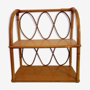 Vintage rattan shelf