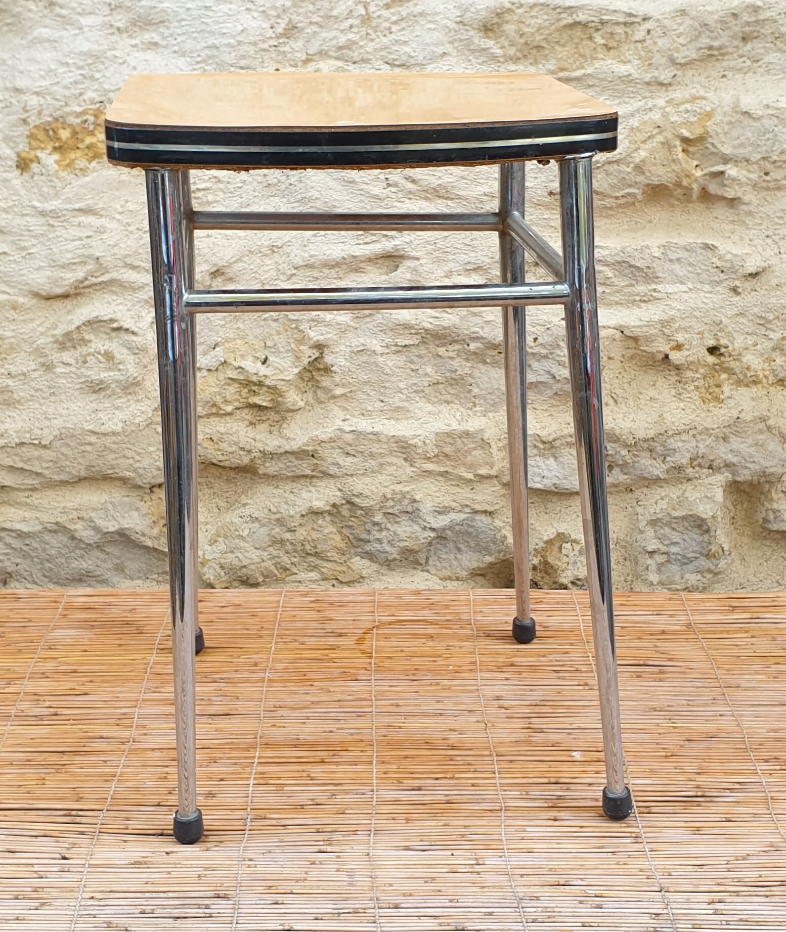 Vintage orange stool