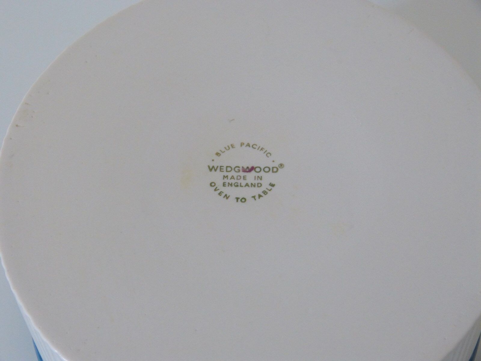 Plat rond Wedgwood "Blue Pacific" Made in England Vintage 70's