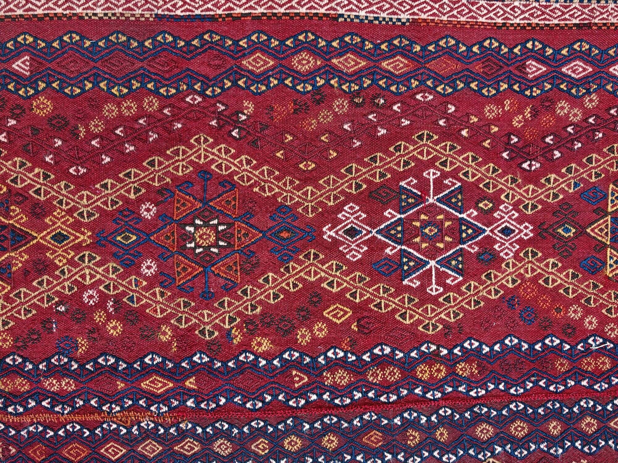 Antique Cicim or Jijim handwoven Kilim from Anatolia, 1920s