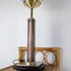 Lampe de table Art Déco pied Monteuse N°25 et verre opalin