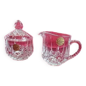 Cristal d'Arques Milk Jug and Sugar Bowl Breakfast Set