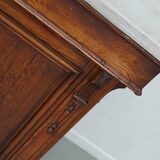 Antique French Pitch Pine & Marble Shop Counter Cabinet / Kitchen Island, 1
