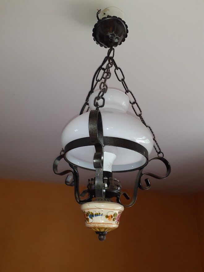 White opaline hanging