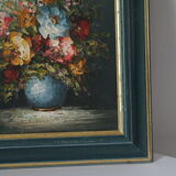 Painting bouquet of flowers oil on canvas