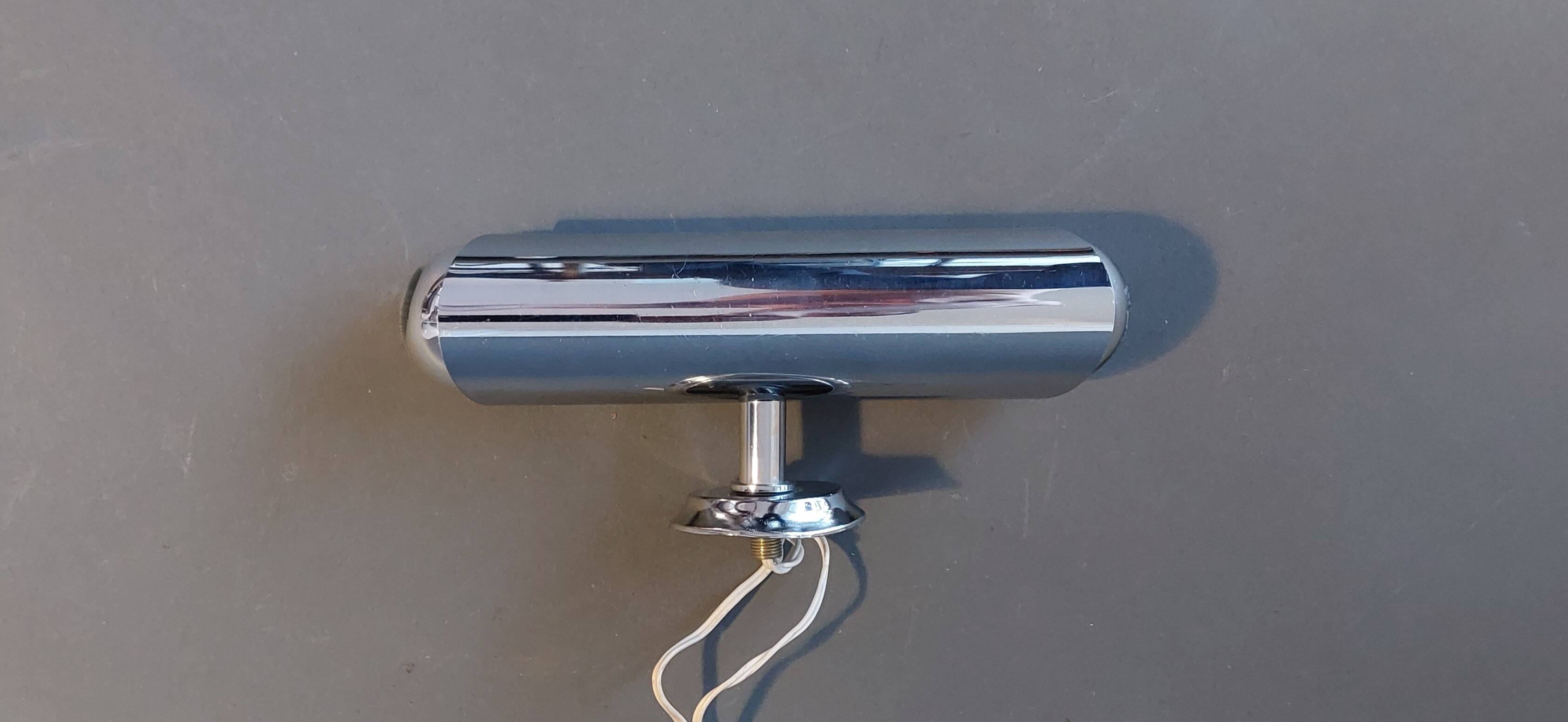 Two-light chrome wall lamp 1970.