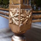 Pair of armchairs in gilded wood Louis XVI style