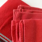 Vintage Basque set: square tablecloth & 7 napkins, 1960s