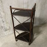 70s rattan corner cabinet