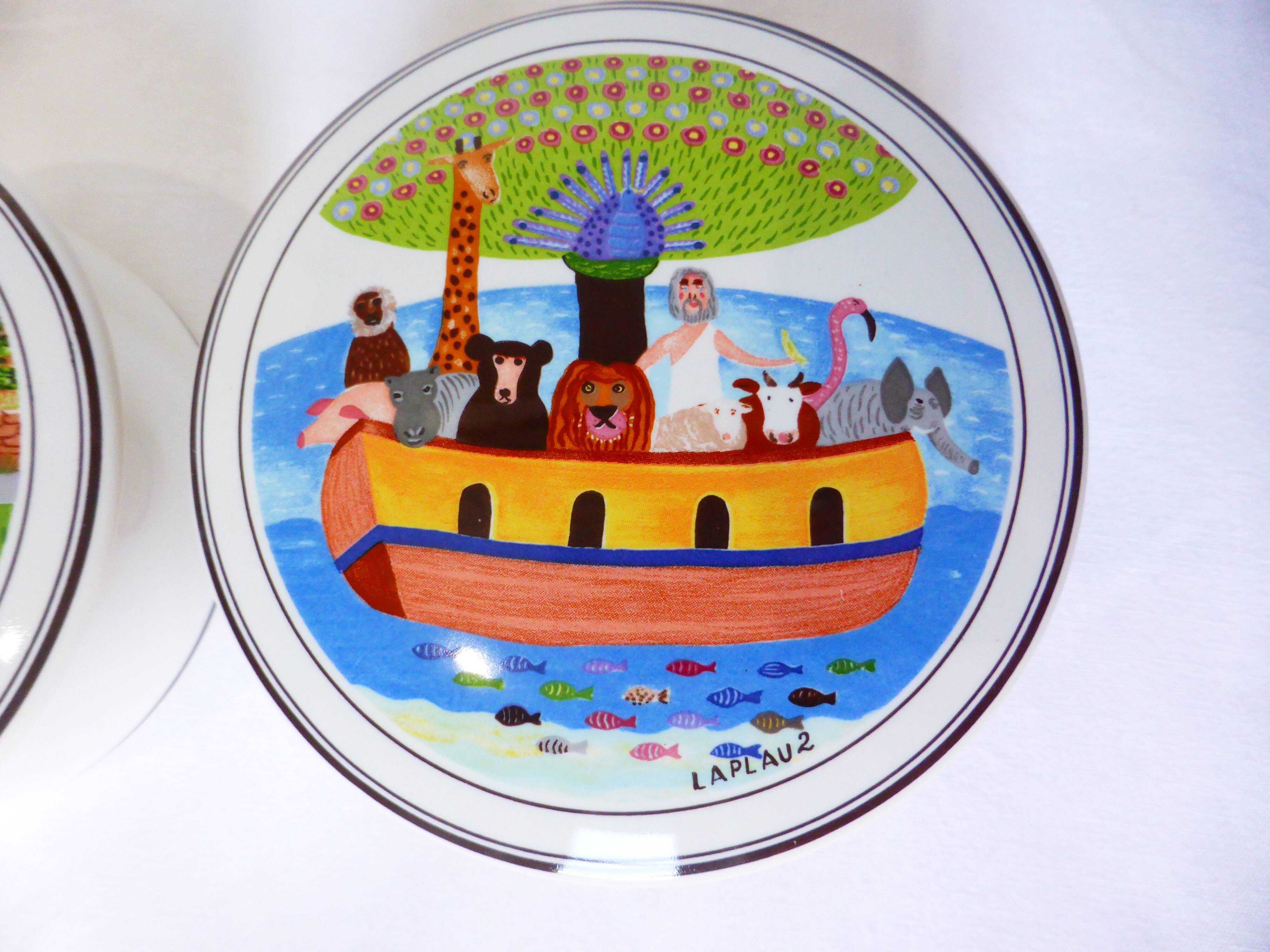 set of 2 Villeroy and Boch boxes naive decoration Noah's Ark 220572